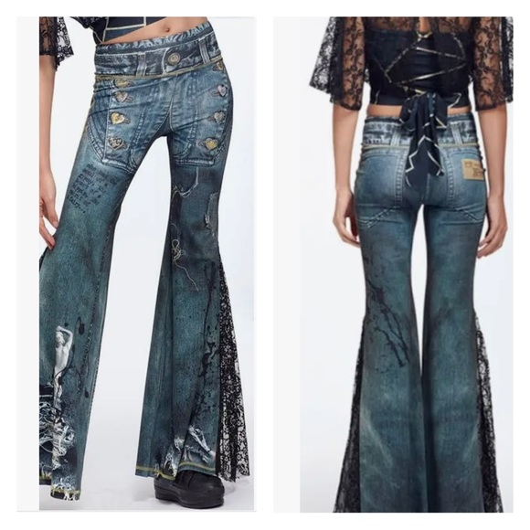 IPNG Denim - Stylish Blue Flared Women Jeans